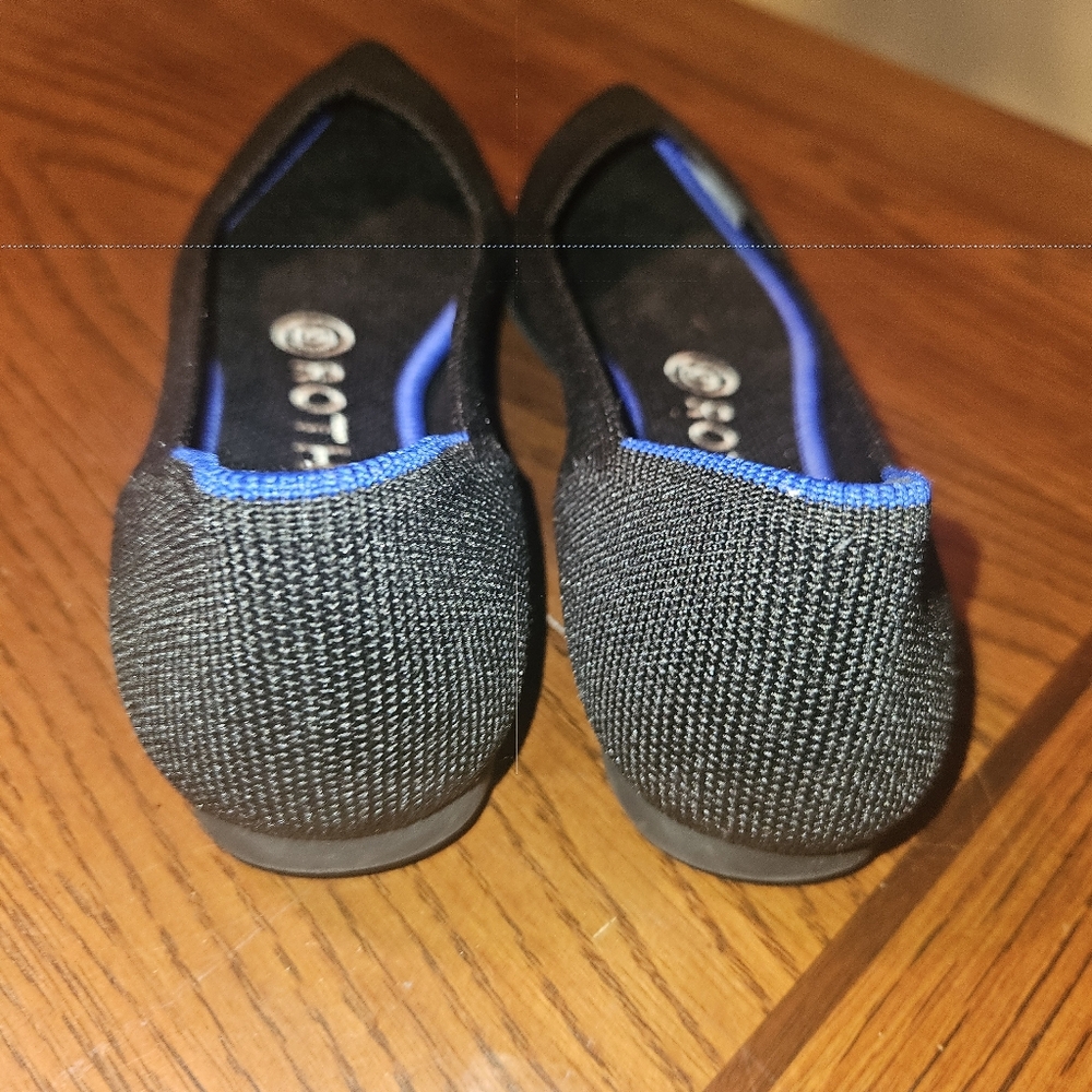 Nwob, Rothys The Point In Black Solid Flat 6 - image 6